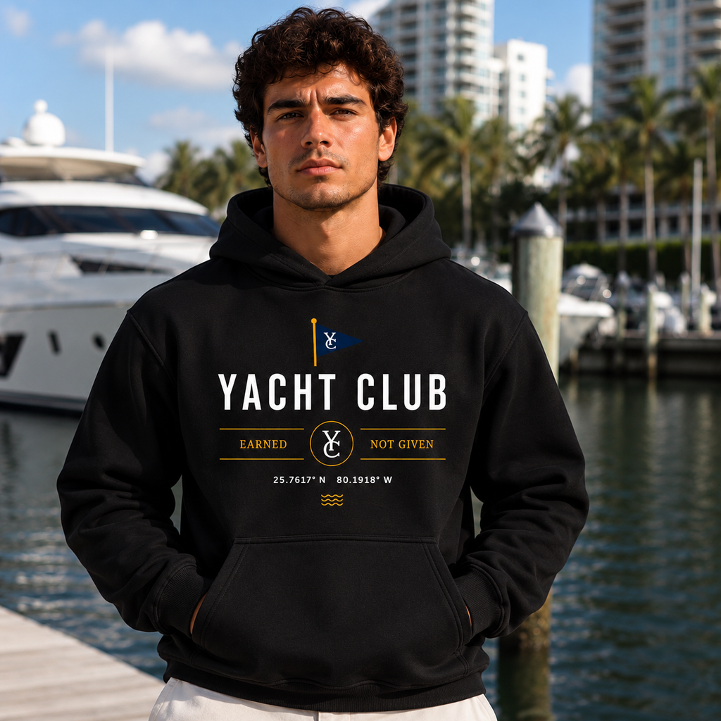 Yacht Club Hoodie Black
