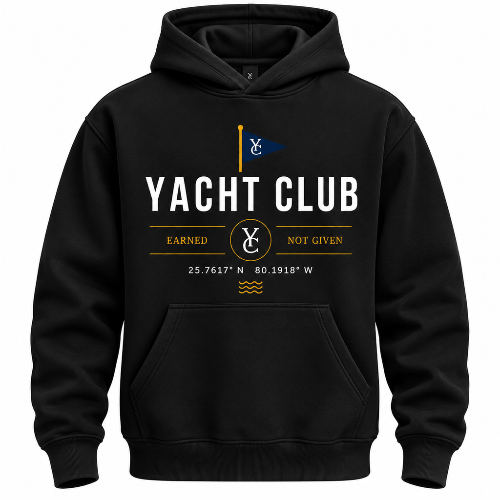 Yacht Club Hoodie Black